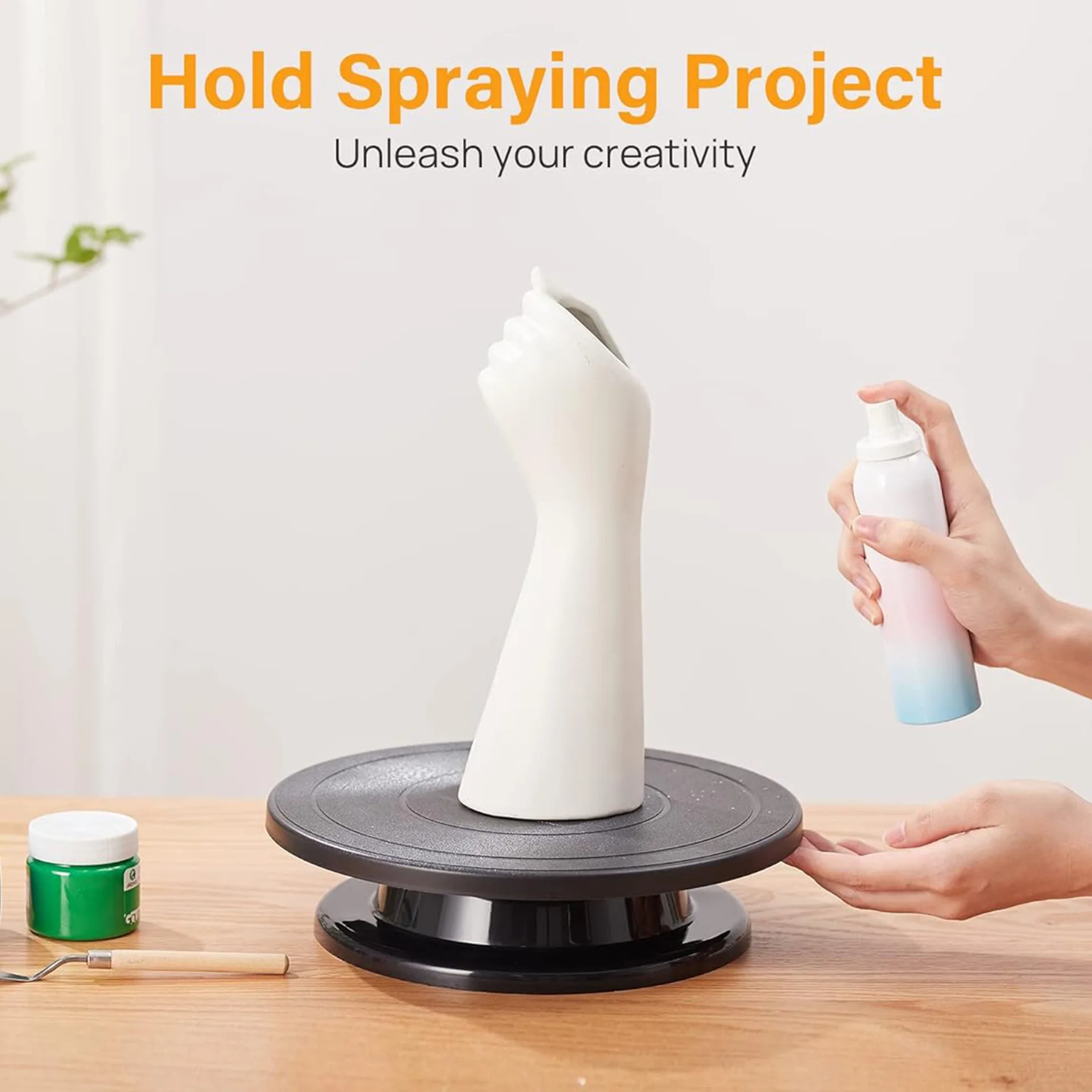 Пластиковая вращающаяся подставка для торта 28 см