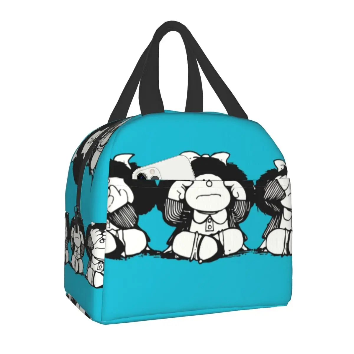 

Индивидуальная сумка для обедов Humor Mafalda, женские теплые термоизолированные ланч-боксы для детей и школьников