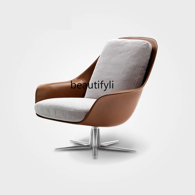

zq Italian Style Light Luxury Living Room Balcony Leisure Chair Nordic Simple Modern Office Reception Couch