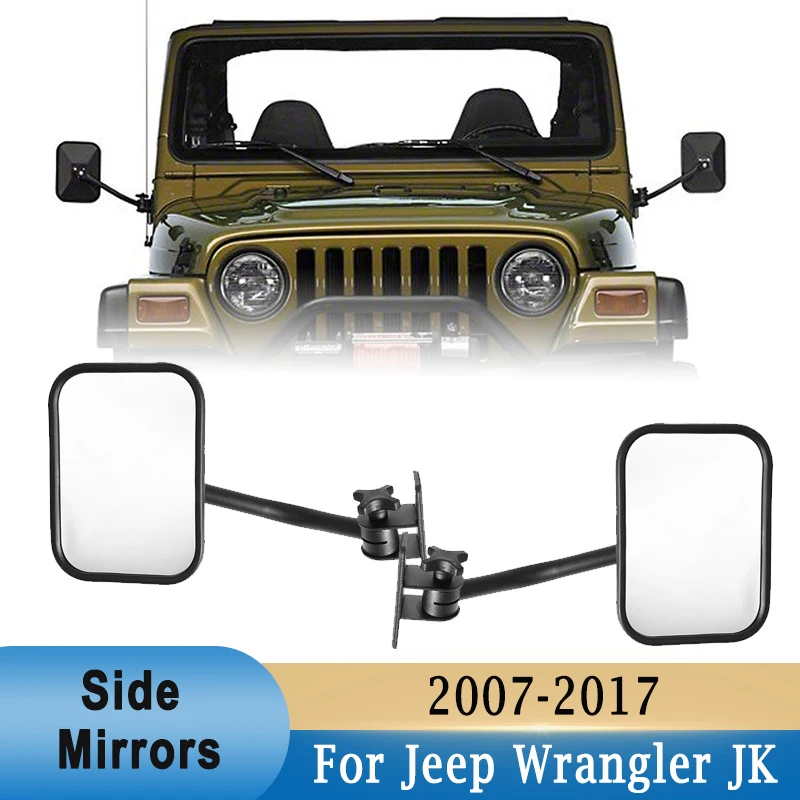 

Внешние боковые зеркала двери Зеркала заднего вида для Jeep Wrangler TJ JK Unlimited Rubicon 1997-2020 быстросъемные боковые зеркала