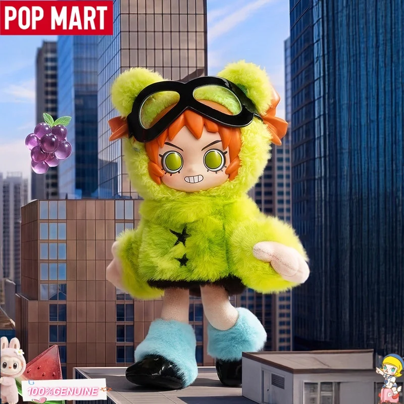 Фото POPMART Peach Riot Fruit Punch Series: Виниловая плюшевая фигурка-брелок Kawaii в стиле музыкального панка, подвеска для сумки, коллекционная игрушка, подарок №5