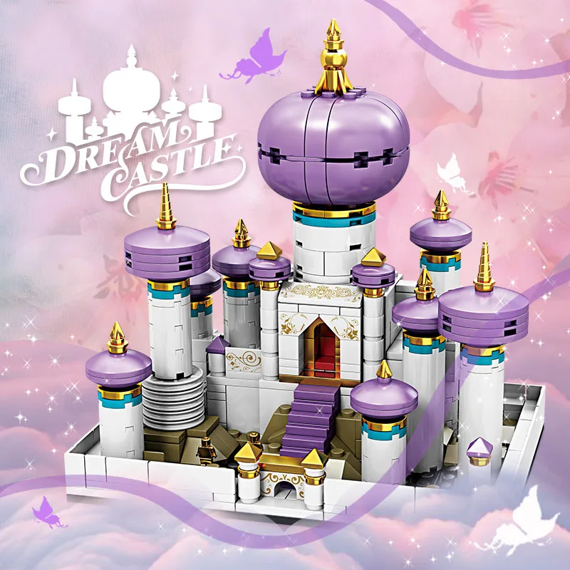 Новый креативный конструктор MOC Aladdin Dream модель замка маленькие украшения из