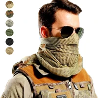 military tactical camouflage scarf square mesh breathable head scarf jungle camouflage headband veil for hunting shooting wild
