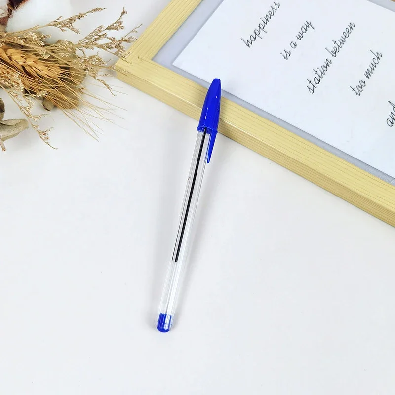 10 PCS Czerwony Niebieski Czarny Wielokolorowy plastikowy długopis 1.0 Bullet Dry Długopis Średni olejowy