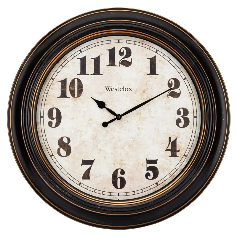 

Brown and Bronze Round Oversized Classic Analog Quartz Accurate Wall Clock