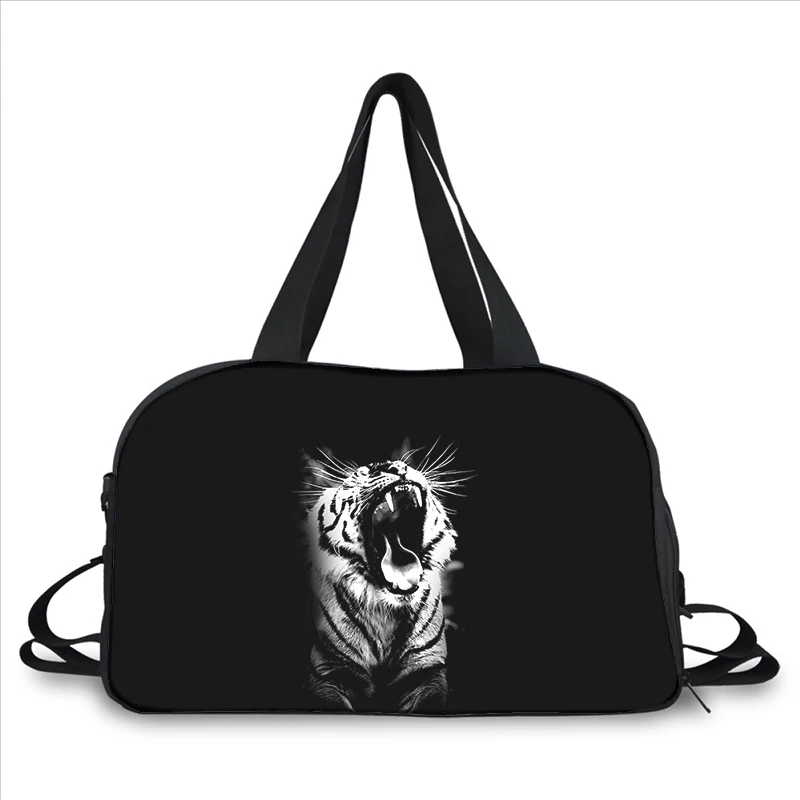 fiercely tiger 3D printing fashion trend portable large capacity multi function messenger bag travel bag