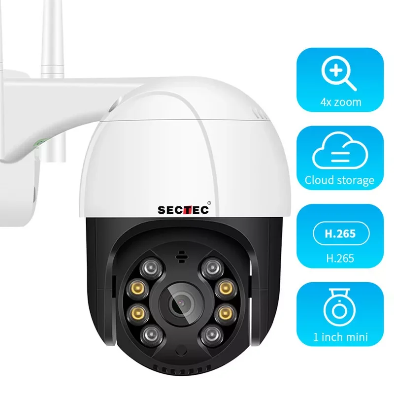 

IP-камера наружная водонепроницаемая, 1080P HD, PTZ, 3 м, Wi-Fi