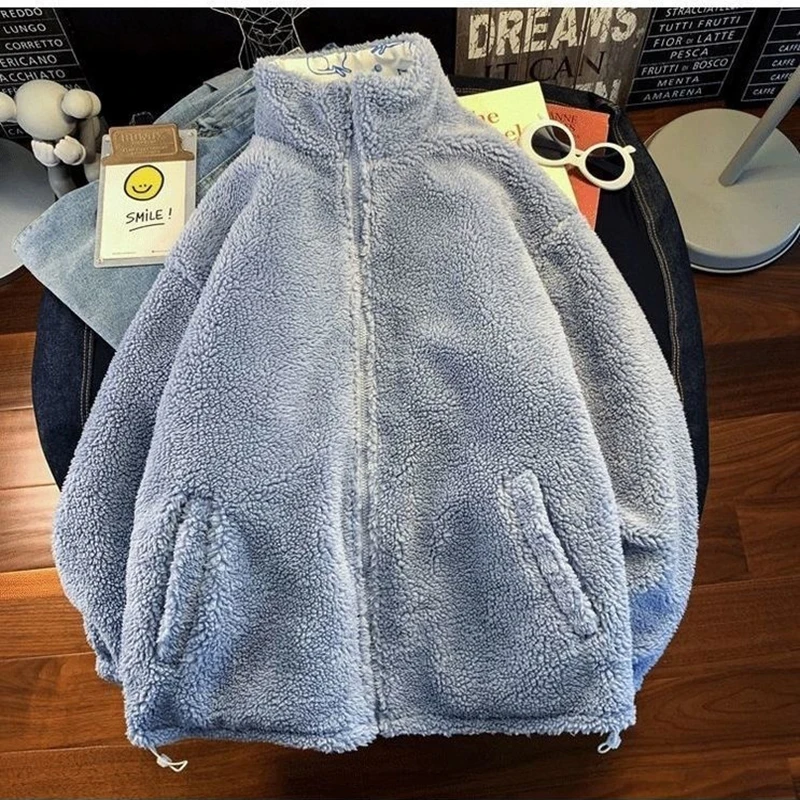 2022 New Autumn 2022 Winter Women Jacket Loose Cotton-padded Casual Lamb Wool Can Be Worn On Both Sides Long Sleeve Coat Clothes