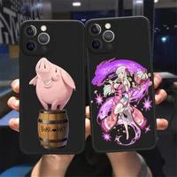 black anime phone case for iphone 13 12 11 pro max xs xr 8 7 plus 12 13 mini meliodas seven deadly sins coque silicone soft case