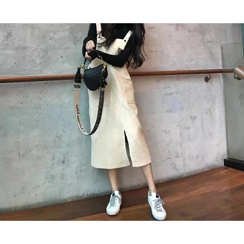 

Suspender skirt women's 2022 early spring clothes 2022 new dress foreign style aging fashion high cold Hepburn