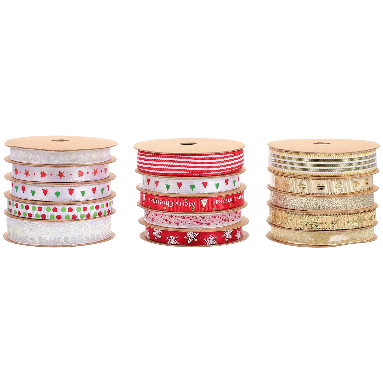

Rolls of Chic Xmas Fine DIY Bowknot Ribbon DIY Craft Ribbons Gift Box Ribbon