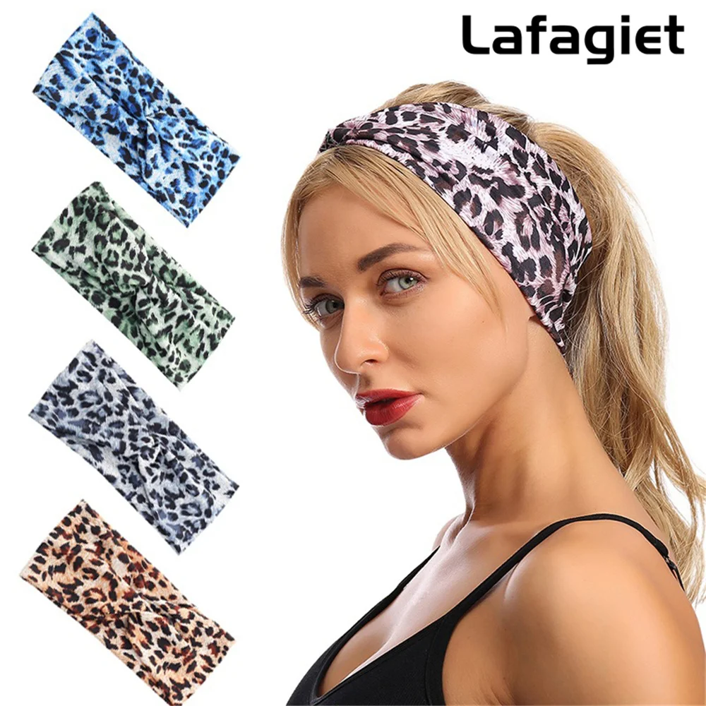 

Women Headband Vintage Printing Elastic Headwrap Fashion Sport Running Yoga Exercise Hairband Soft Sweatband Hair Accessories