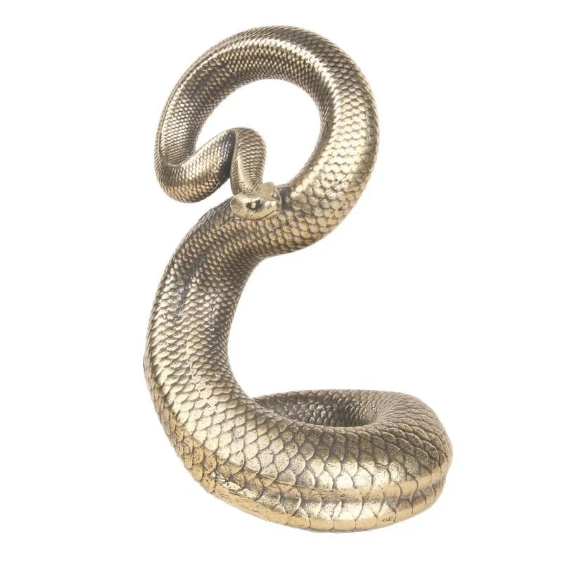 Твердая латунь Viper, настольное украшение, год зодиака, змея, бронзовая скульптура, ремесло, подарок, медная посуда, оптовая продажа (art.: 3920cd2734fd1) - 3920cd2734fd1