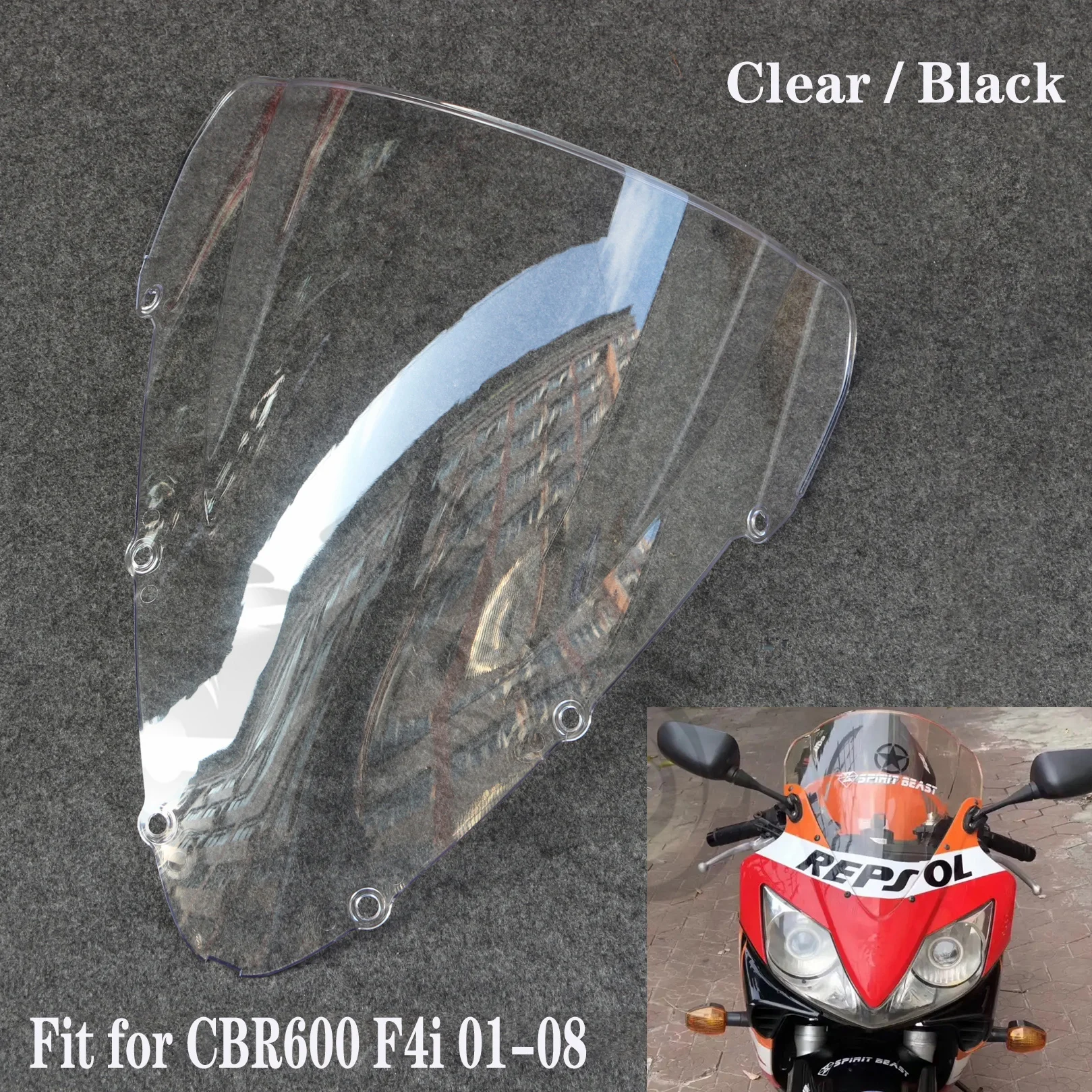 Ветровой экран для мотоциклов HONDA 2001 - 2008 CBR600 F4i CBR600F4i 2002 2003 2004 2005 |