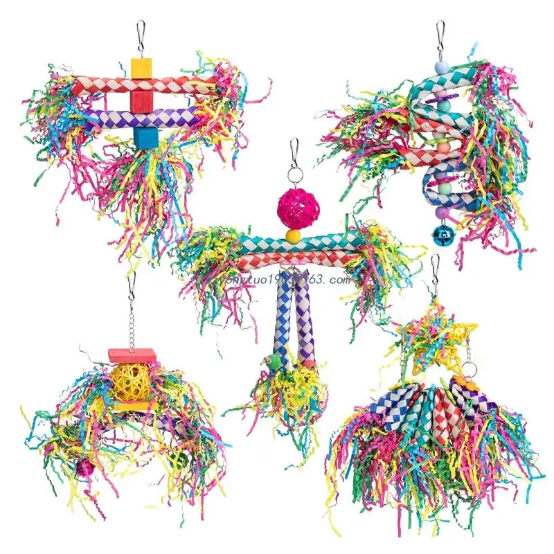 

5 шт., деревянные игрушки для измельчения птиц