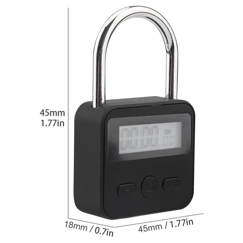 Металлический замок с таймером сплав USB перезаряжаемый ЖК-дисплей