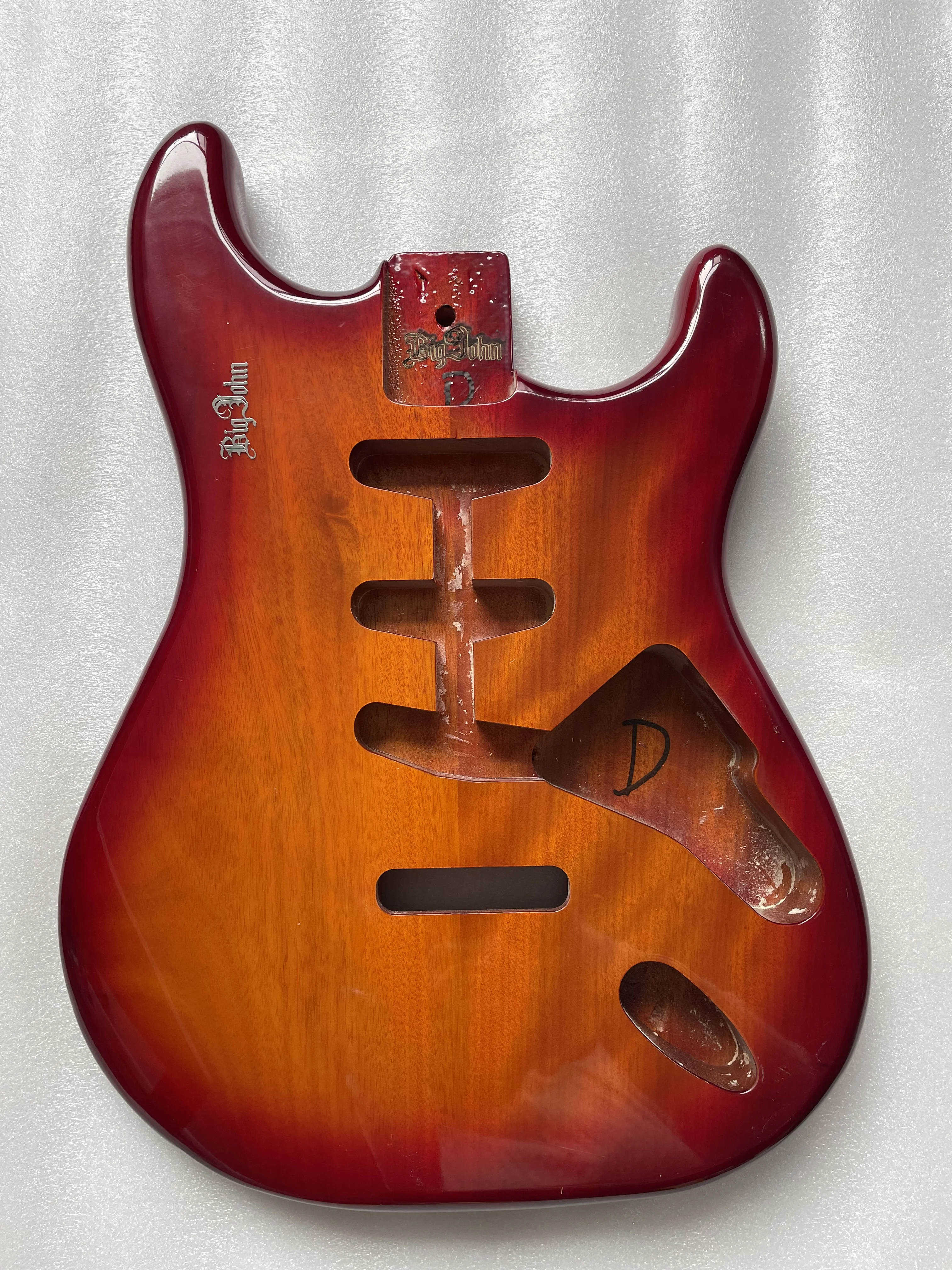 

New product mahogany wood red sunset electric guitar body gloss finished DIY double spell body semi-finished aged Only One