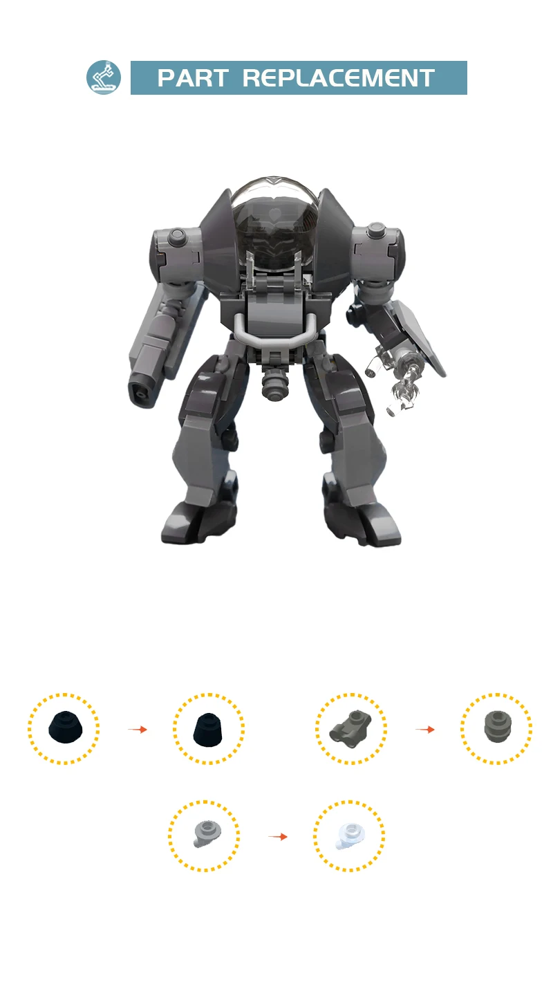 Строительные блоки Mecha строительные штабелируемые игровые фигурки детские