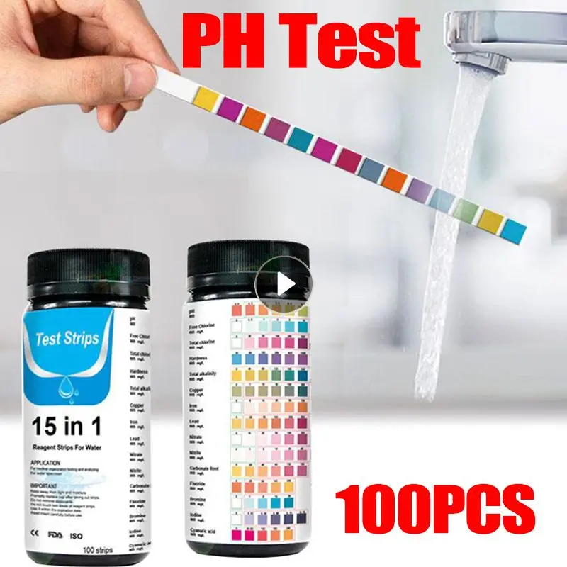 

15 In 1 Water Quality Testing Paper Drinking Water Test Strip PH Bromine Nitrate Water Quality Test For Aquarium Fish Tank Pool