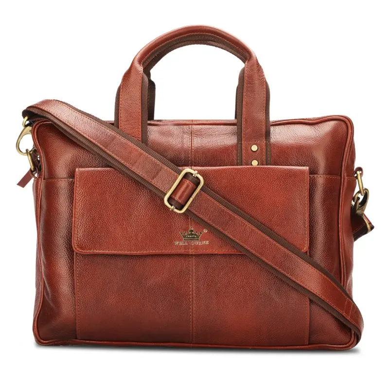

Wellbourne Genuine Laptop Bag 15 inch Messenger Shoulder Bag Briefcase for Bussiness Travel Office with Adjustable Shoulder Str