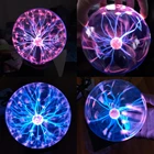 Плазменная шаровая лампа 6 дюймов, новинка рождественский подарок для детей стеклянная вечерние Декор, новинка светильник лампа украшение для спальни европейская вилка