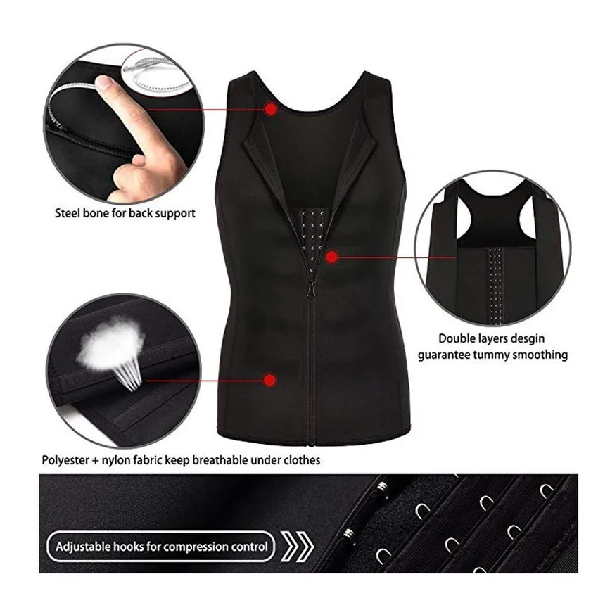 Reductive Girdle Body Shaper Men abdomen Corset Sweat Slimming Belt Sauna Vest Belly Underwear Fat Burner Chest Abdominal Binder