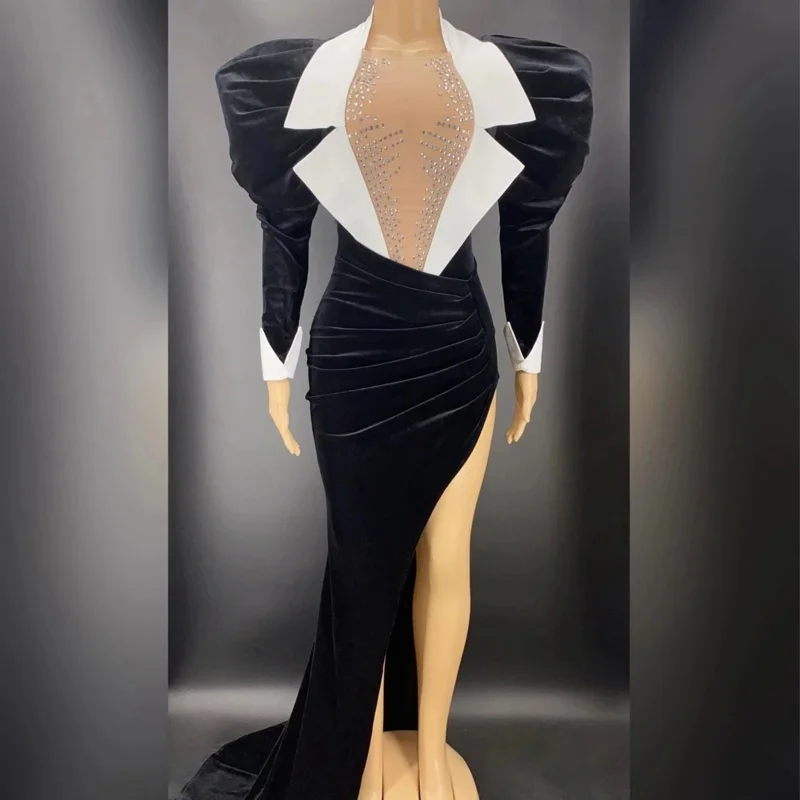 2 шт. бархатное боди с длинным рукавом и юбкой