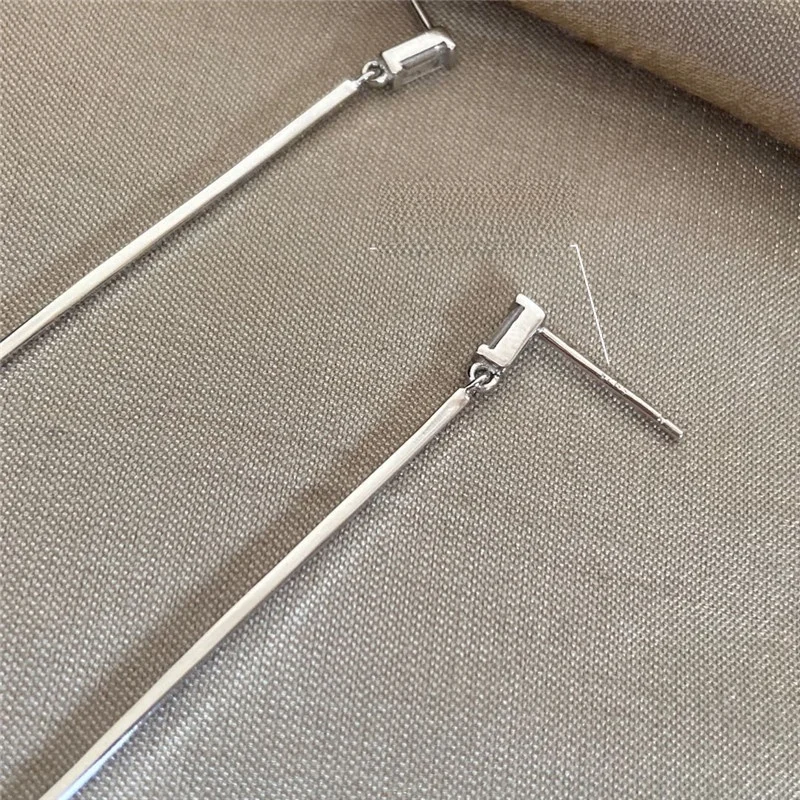 Серьги-гвоздики Litaiyuan Secretary Kim Same Sle с одним словом длинные серьги-гвоздики из