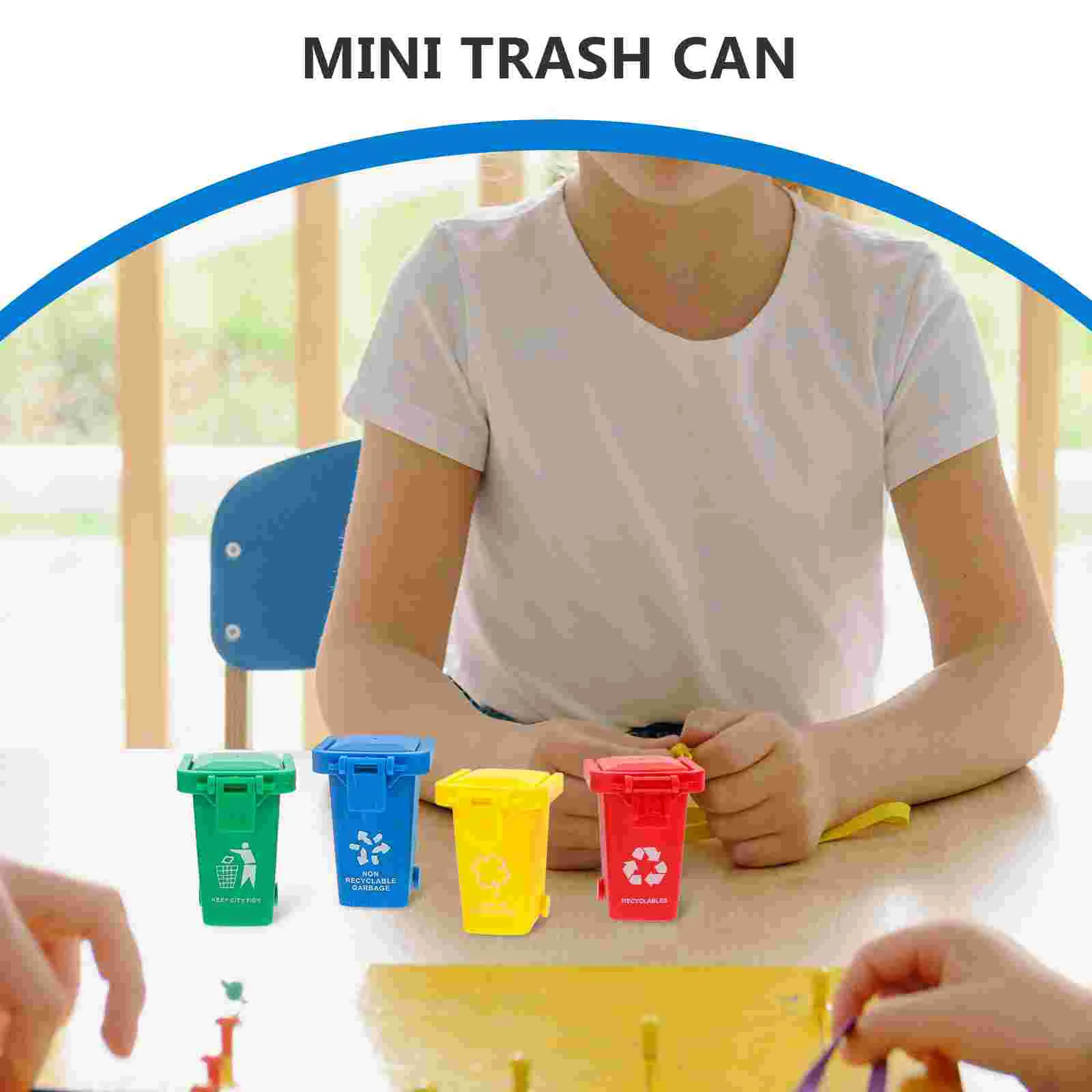 4 шт. небольшой мусорный бак с крышкой мини-детские игрушки пепельница красная