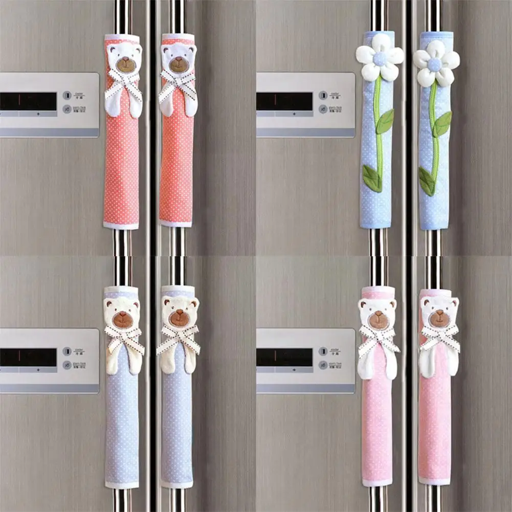 

Cloth Handle Cover Door Knob Cover Cotton Refrigerator Handle Home Double-door Gloves Tool Fridge Handle Cover Door Accesso D4I5