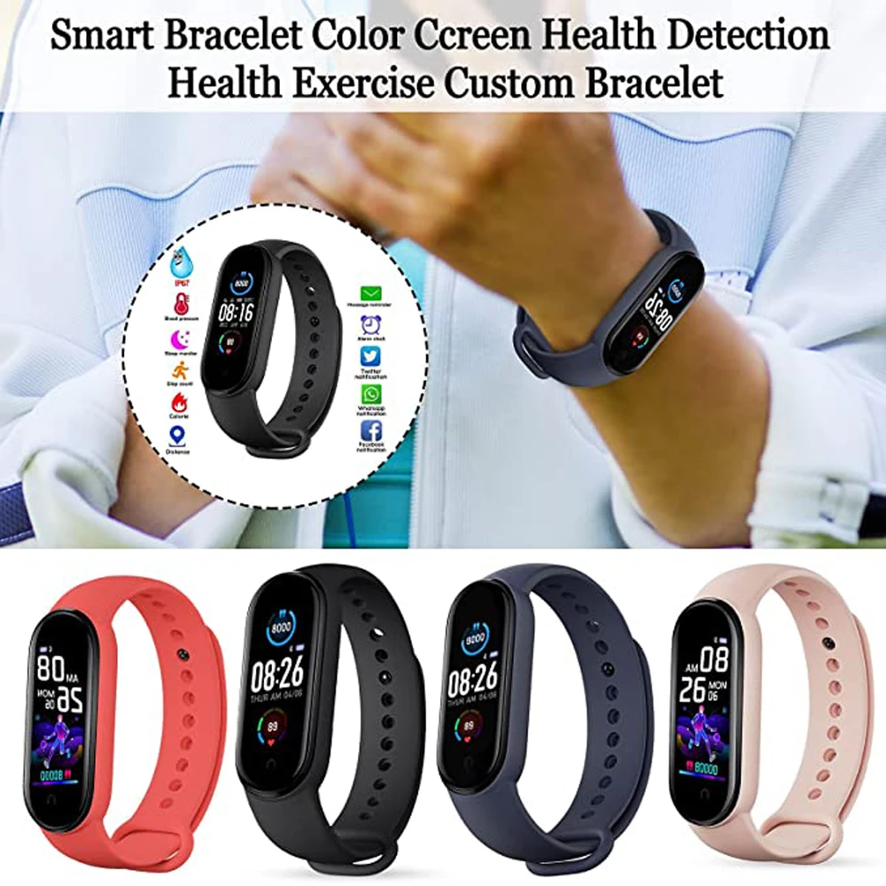 

New Arrival Smartband M5 Smart Band M5 Fitness Tracker Pulseiras M5 Smart Bracelet Magentic Charging IP67 Waterproof Wrist Bands