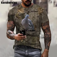 high quality camouflage hunting animals wild pigeon 3d t shirt summer leisure mens t shirt womens short sleeve harajuku tops