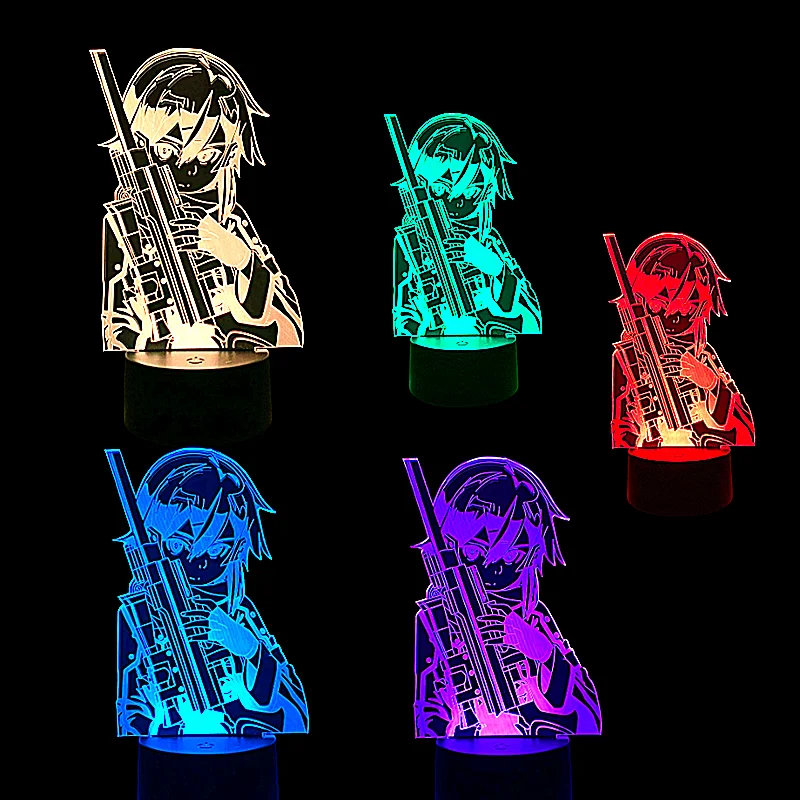 

Sword Art 3d Anime Night Light Touch Sensor USB Battery Power For Bedroon Decor Nightlight Cool 3d LED Decor Lamp Kids Gift