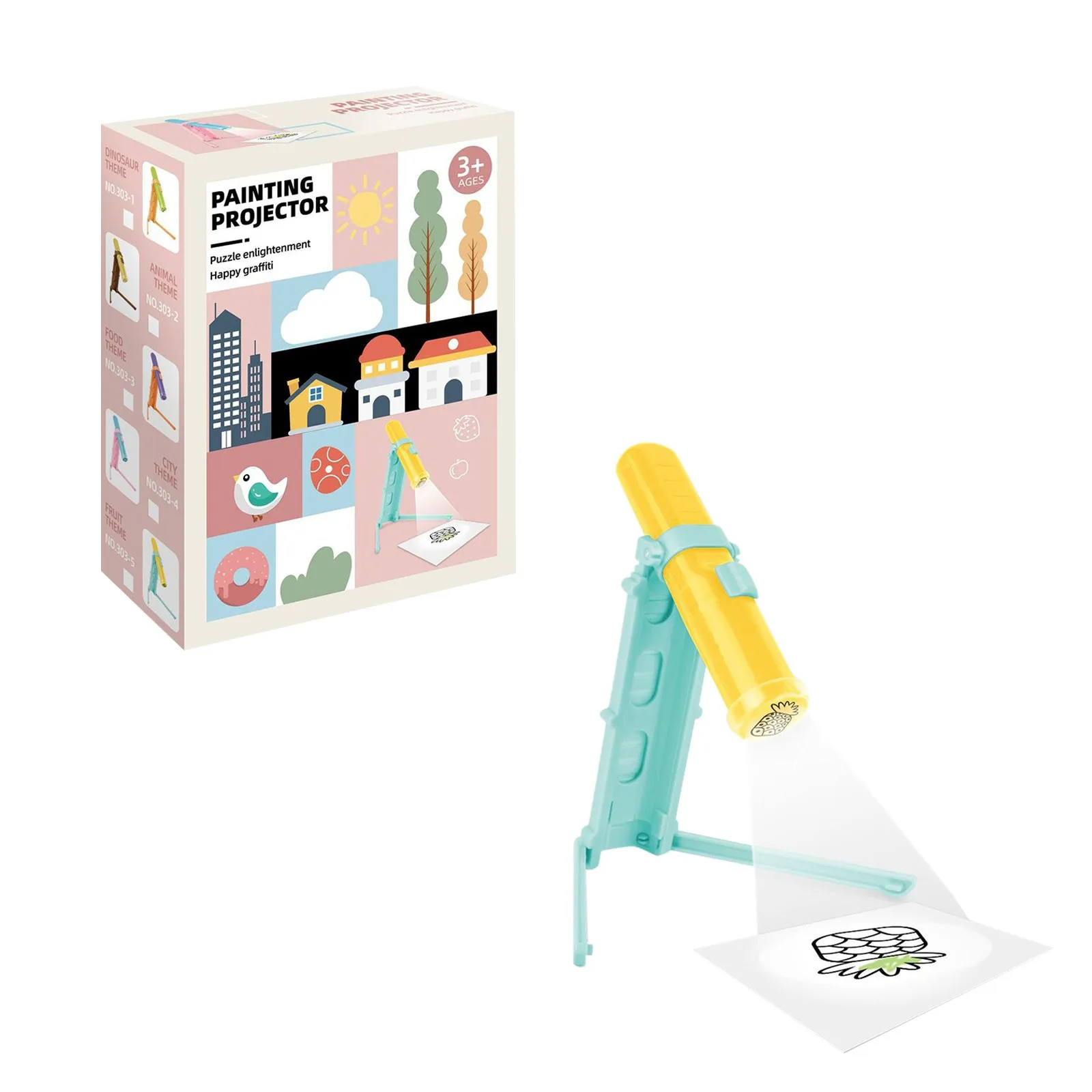 

Children's Projector Early Learning Toy Education Painting Artifact Learning Graffiti Cartoon Slide Holiday Vibrato Toy Gift