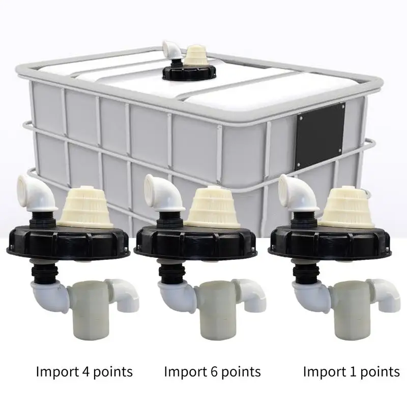 

IBC Tote Barrel Lid IBC Tote Valve Hose Adapter Plastics Cover Accessories For Chemicals Liquid Foods Container Rainwater Tank