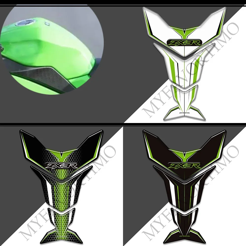 3D наклейки на бак мотоцикла для Kawasaki Ninja ZX3R ZX 3R ZX-3R 300 эмблема логотип защита газ