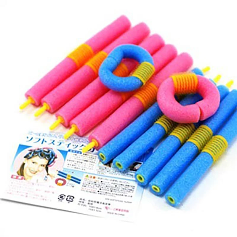 

12pcs/set Sponge Hair Curler Roller Curling Hair Iron for DIY Hair Curlers Hairdressing Styling Tool 2 colors Hair Rollers