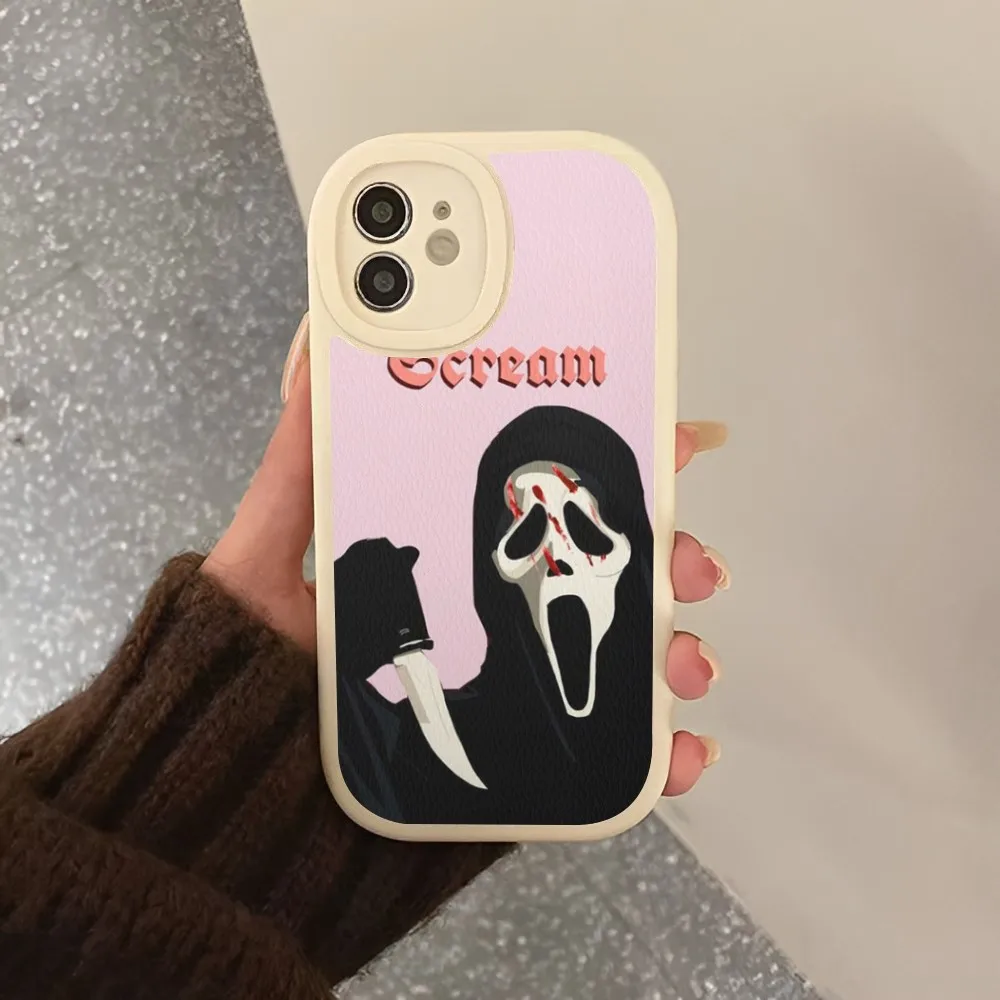Ghostface Horror Scream Art Phone Case Hard Leather For IPhone 14 13 12 Mini 11 14 Pro Max Xs X Xr 7 8 Plus 6 6s