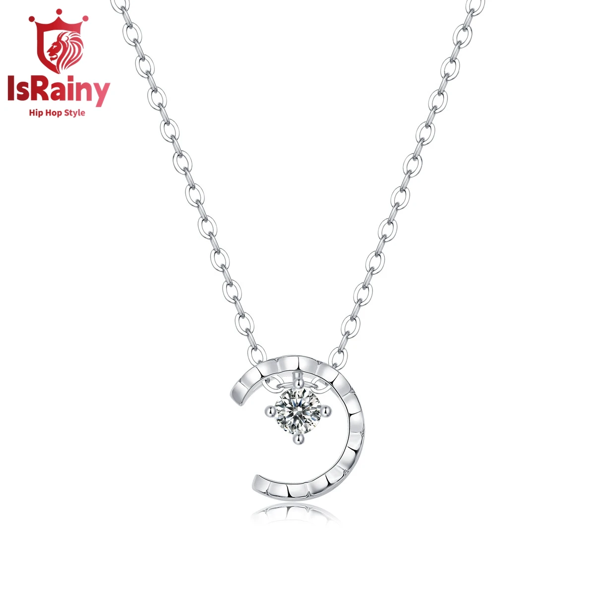 Женская и Мужская подвеска из серебра 100% пробы с муассанитом