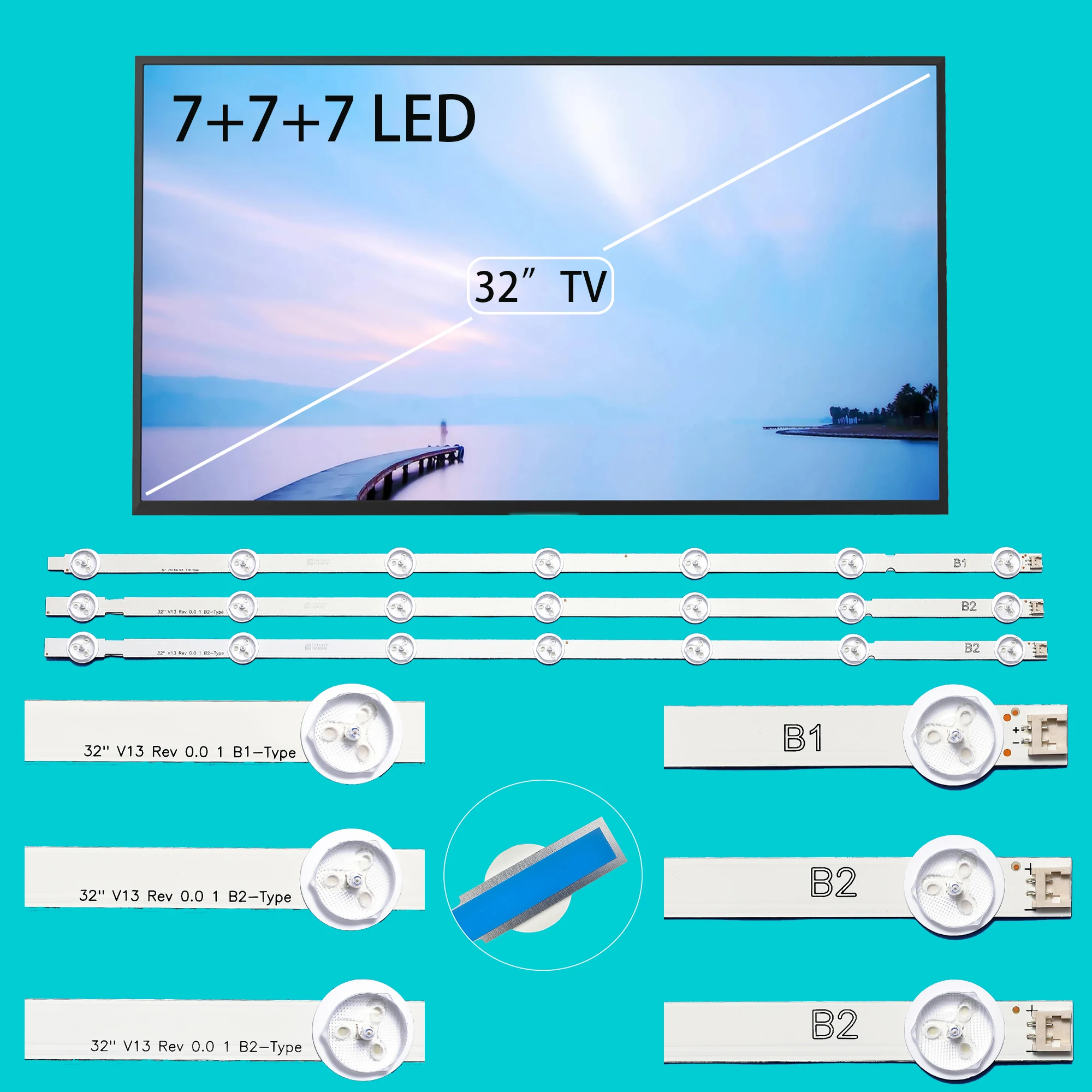 Фото Светодиодная лента для 32LA615V 32LN570 32LN613V 32LB530U 32LA620V 32LN541V 32LN540U-ZA 32LA615V-ZE 32LA621V-ZD 32LN613V-ZB №1