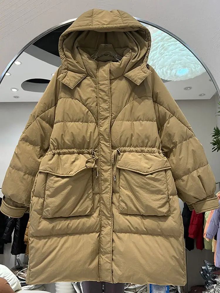 Women Long Down Jacket New Casual Style White Duck Down Jackets Autumn Winter Coats And Parkas Female Outwear