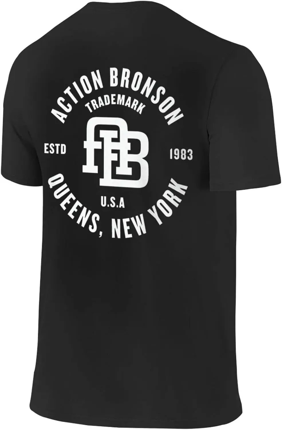Мужская футболка Action Bronson с короткими рукавами хлопковая рубашка спереди и сзади
