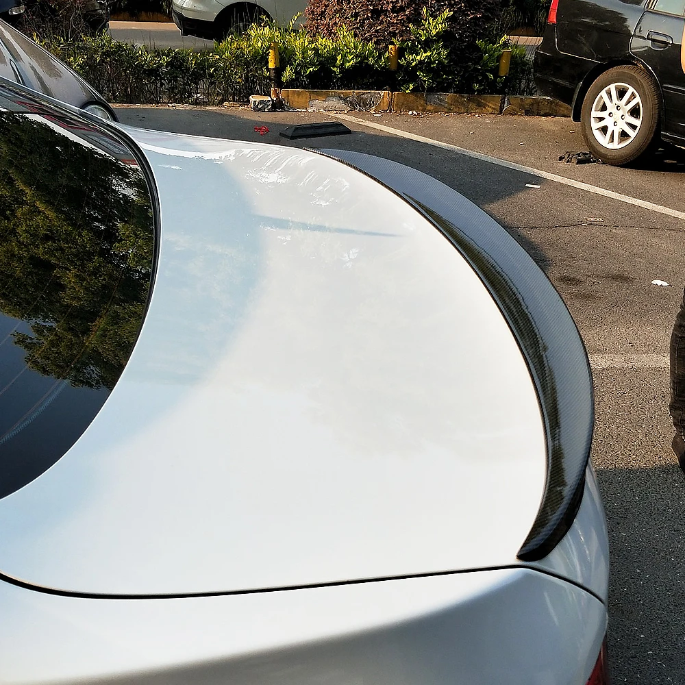 

Для BMW 3 серии F30 F35 F80 320 325 330 Автомобильный задний багажник губа крыло спойлер Ducktail ABS углеродное волокно вид черный Тюнинг Комплект кузова