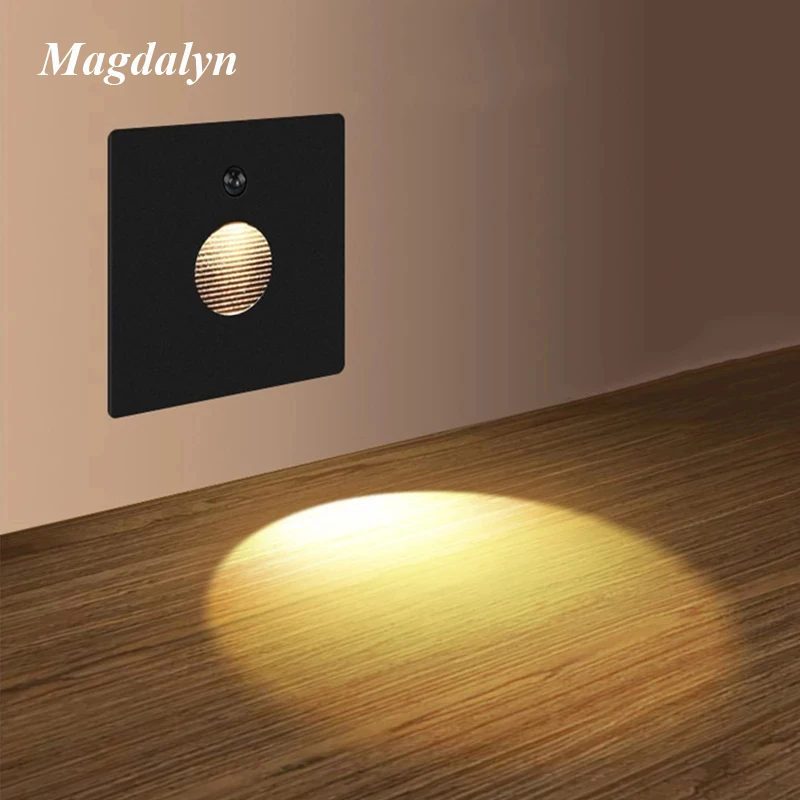 

Внешний датчик Magdalyn, магнитные ступенчатые светильники для лестницы, обработанные в домашний декор, водонепроницаемая внутренняя алюминие...