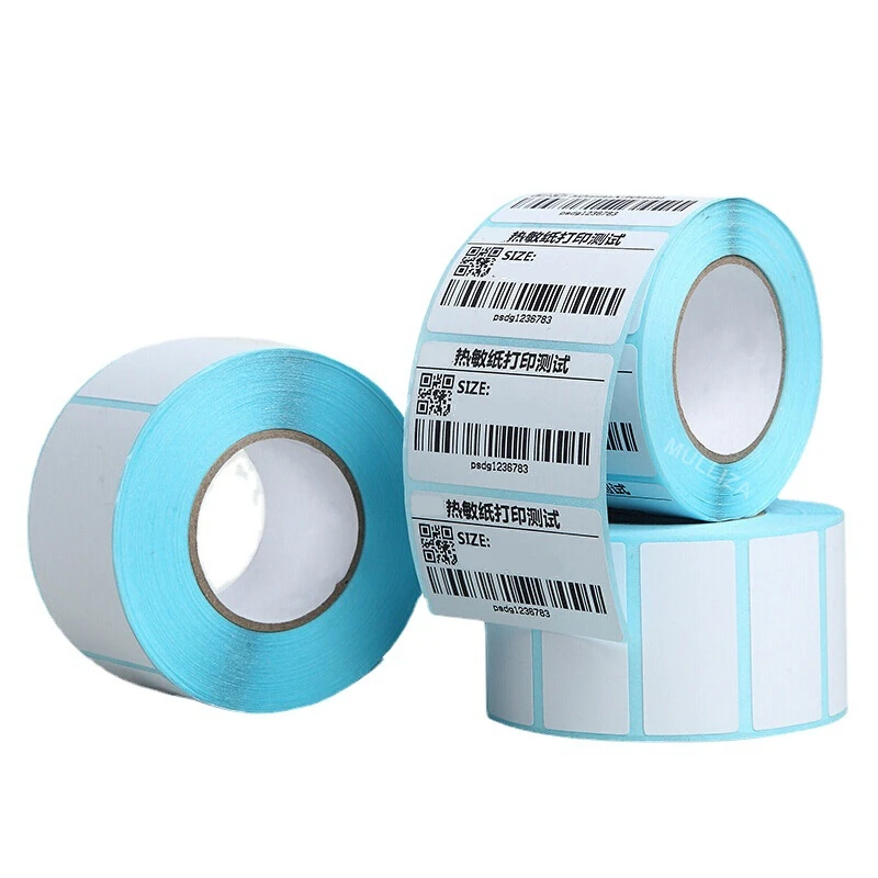 

40x30mm 60X40mm 750pcs Self Adhesive Paper Thermal White Blank Label Sticker Paper Price Blank Label Print Supplies