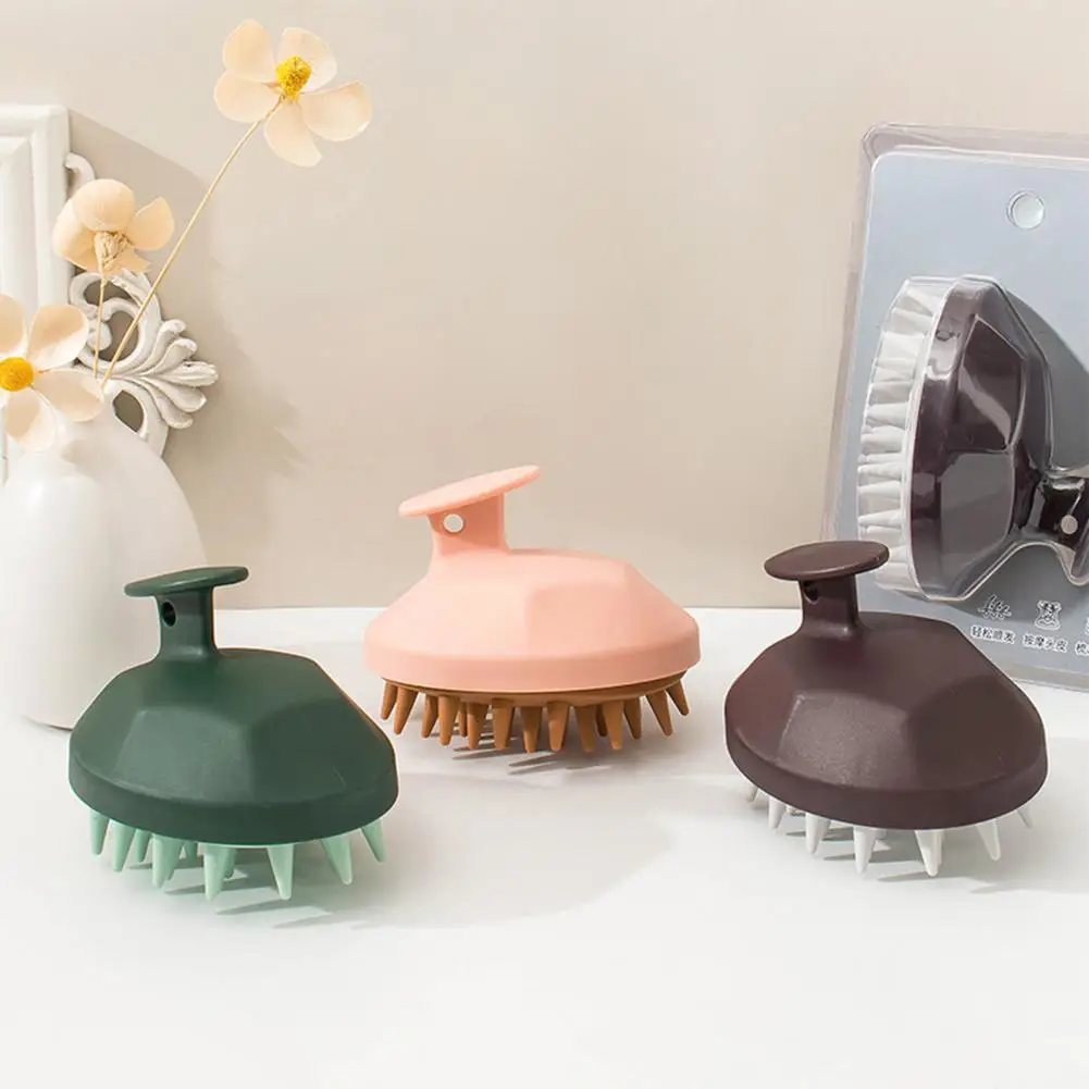 

Shampoo Brush Soft Bristles Non-slip Handle Portable Head Relaxation Scalp Massage Brush for Baby