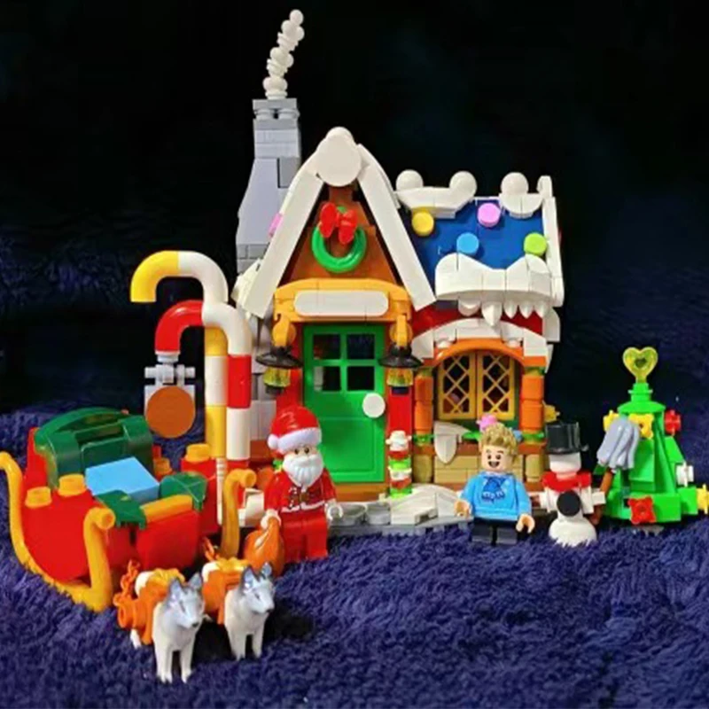 

788 шт., строительные блоки для детей, Санта Клаус, снеговик, дерево, олень