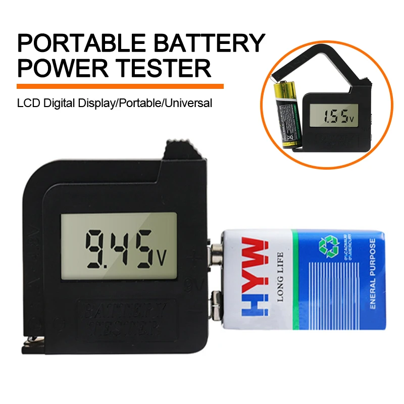 Портативный тестер заряда батареи универсальный емкости литиевых батарей AA AAA с