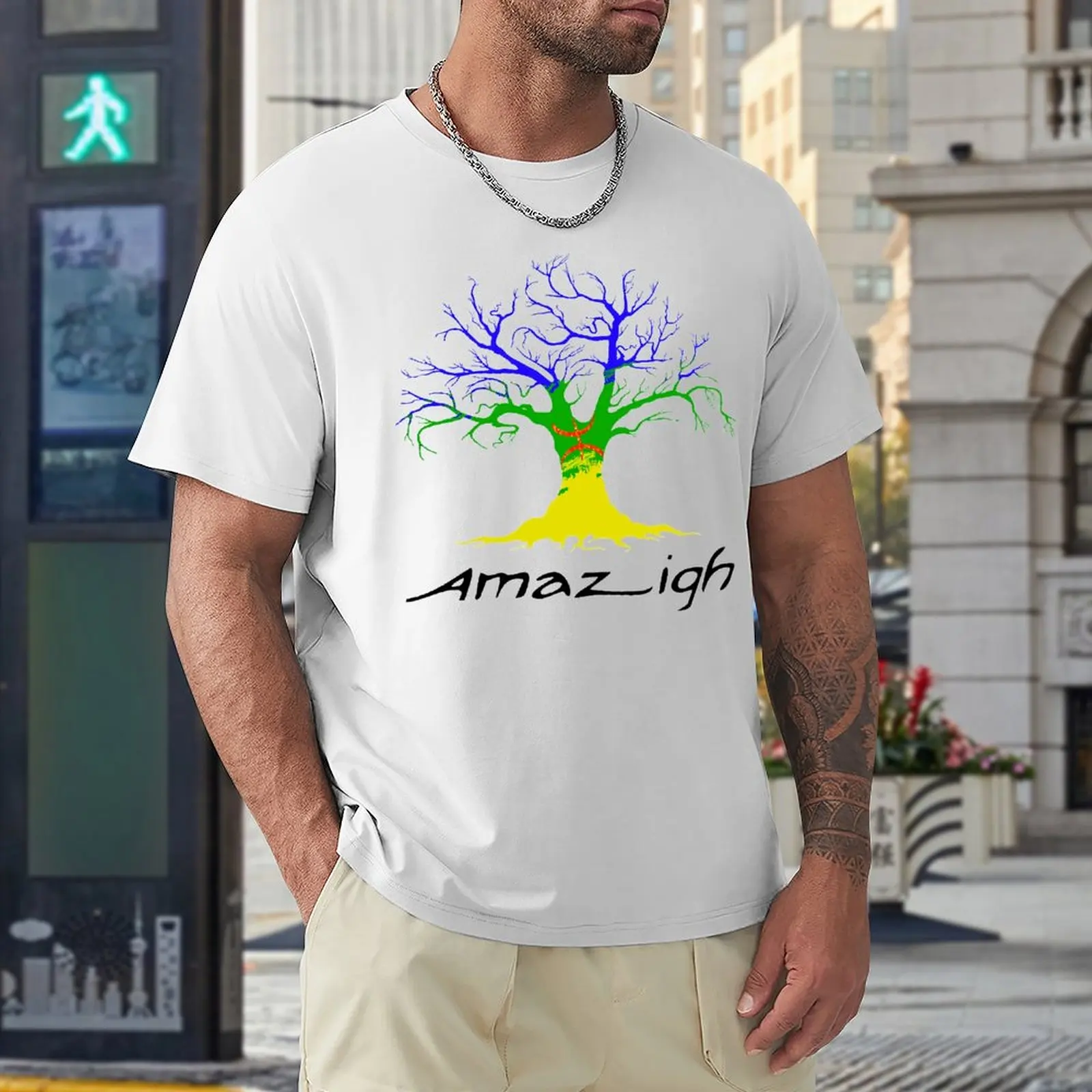 

Hot Sale Amazigh Tree Flag Tees High Grade Fitness USA Size