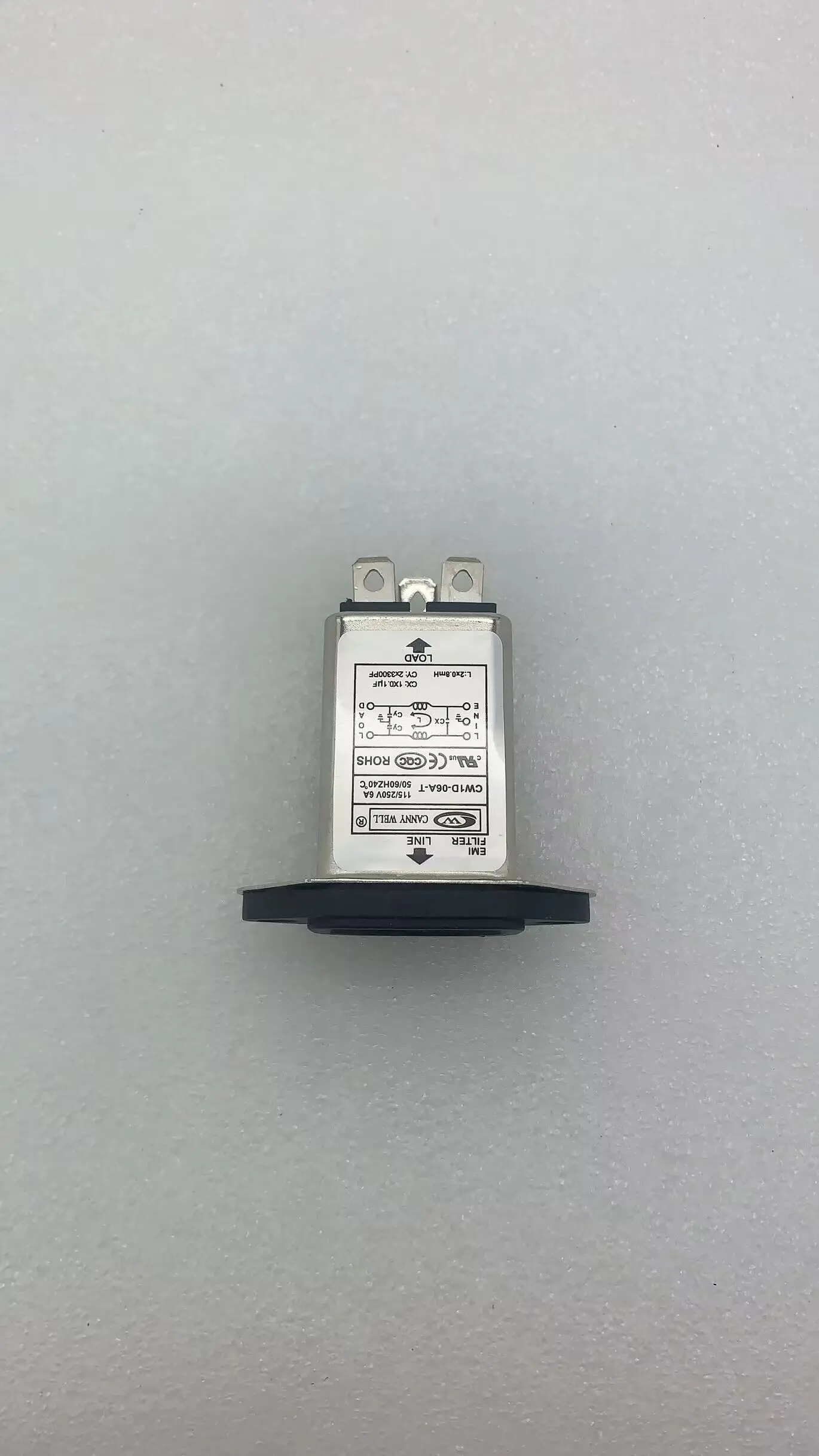 Крепление шасси IEC 320 C14 сетевой фильтр EMI AC 115V/250V 6A -YD
